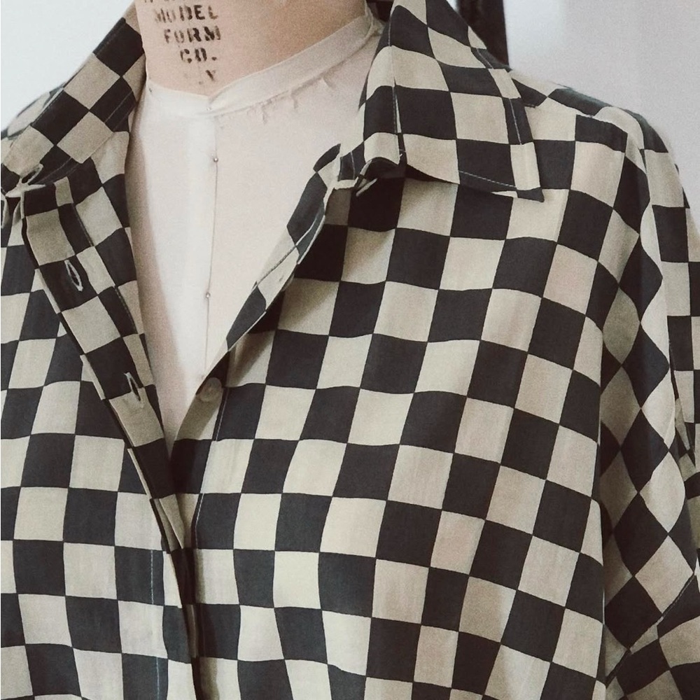 Checkered Black and White Women’s Shirt